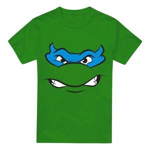 Teenage Mutant Ninja Turtles Mens Angry Leonardo T-Shirt / Kelly Green